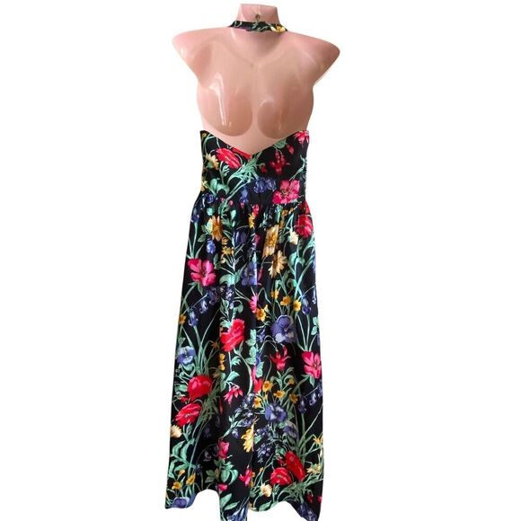 Vintage Together Dress Womens 8 Floral Halter Sundress 90s Retro Summer Casual - Picture 4 of 6